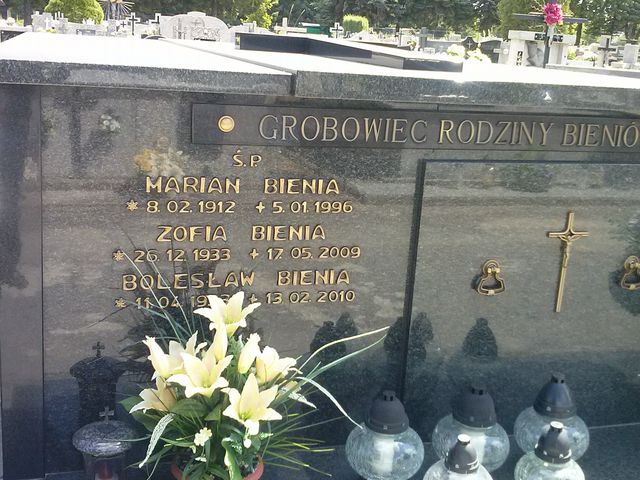Grób Marian Franciszek Bienia